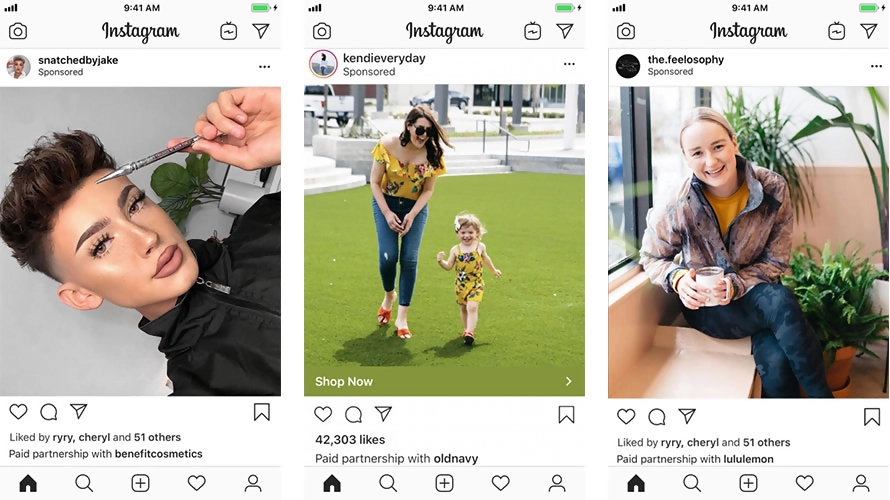 Sponsored influencer post in POEM model in digital marketing.