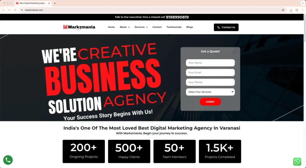 Markzmania is one of the best digital marketing agencies in Varanasi.